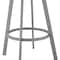Armen Living Chelsea 25" Swivel Counter Stool with Silver Metal Finish and White Faux Leather LCCSBASLWH26 - alternate 2